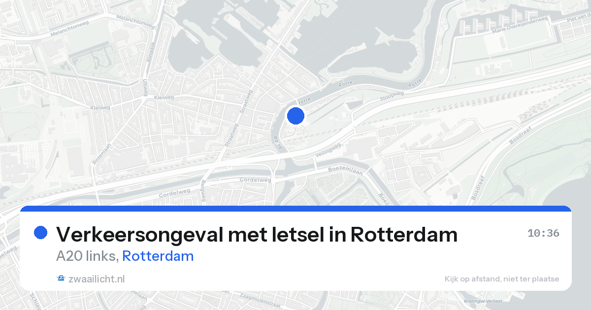 Verkeersongeval met letsel in Rotterdam — 19 aug 2026