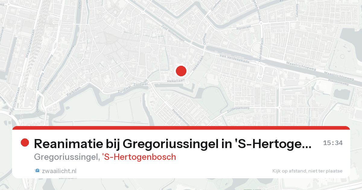Reanimatie bij Gregoriussingel in 'S-Hertogenbosch — 24 aug 2026