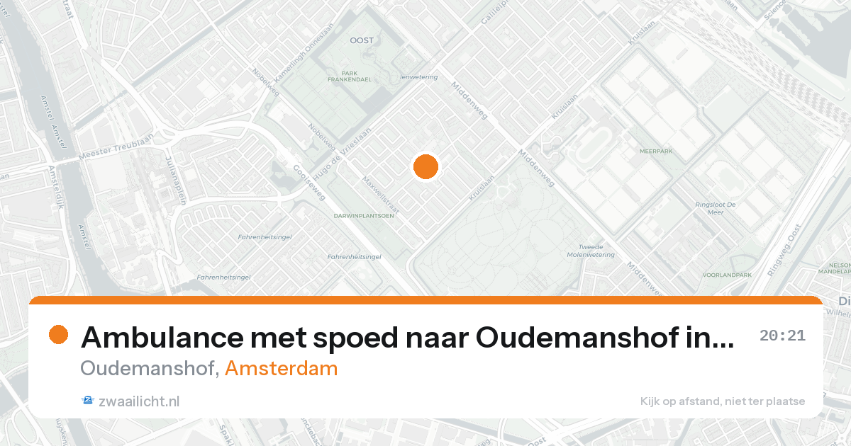 Ambulance met spoed naar Oudemanshof in Amsterdam — 15 aug 2026
