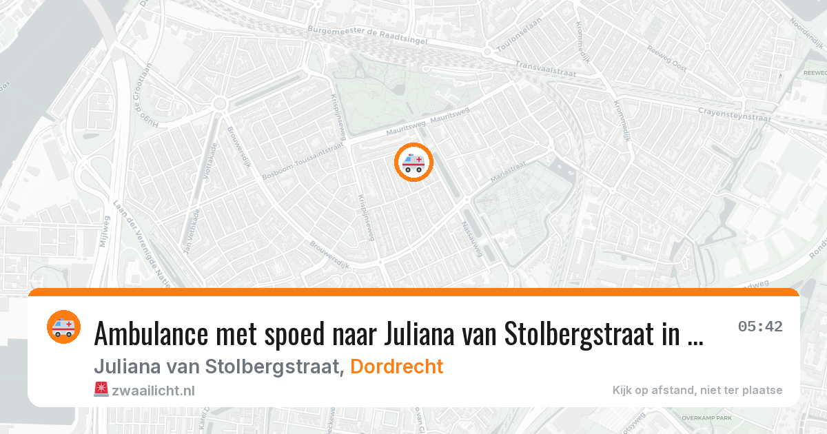 Ambulance met spoed naar Juliana van Stolbergstraat in Dordrecht — 10 jul 2026