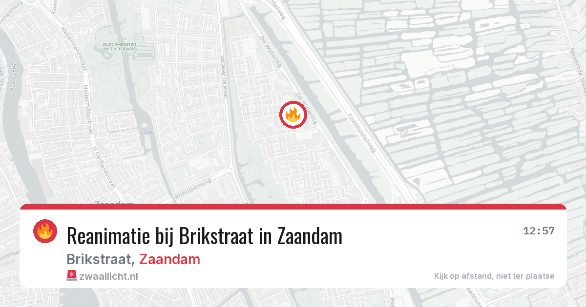 Reanimatie bij Brikstraat in Zaandam — 18 apr 2026