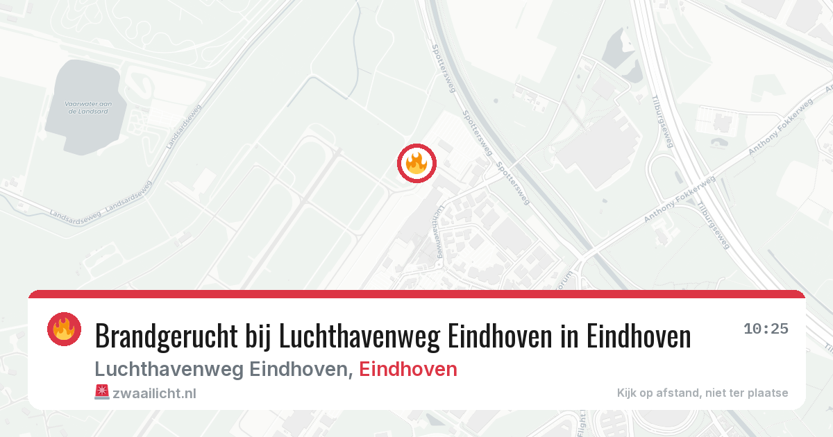 Brandgerucht bij Luchthavenweg Eindhoven in Eindhoven — 7 mei 2026