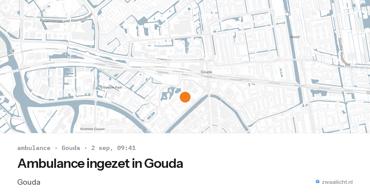 Ambulance ingezet in Gouda — 2 sep 2026