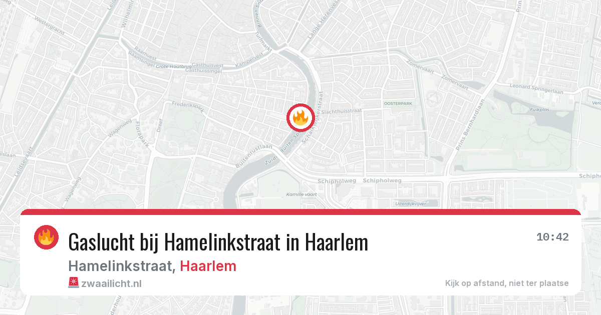 Gaslucht bij Hamelinkstraat in Haarlem — 23 mrt 2026