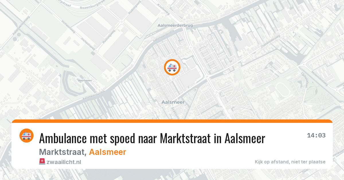 Ambulance met spoed naar Marktstraat in Aalsmeer — 26 mei 2026