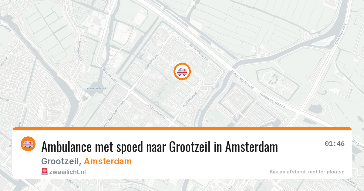 Ambulance met spoed naar Grootzeil in Amsterdam — 22 mrt 2026