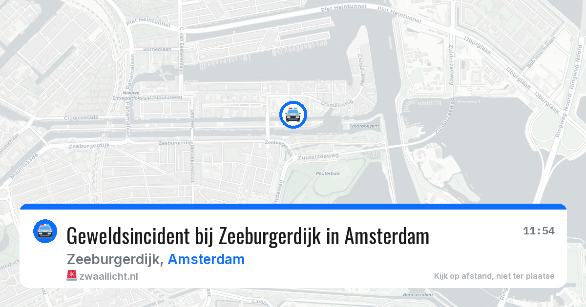 Geweldsincident bij Zeeburgerdijk in Amsterdam — 19 jul 2026