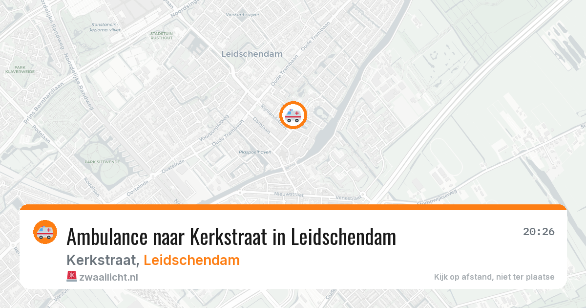 Ambulance naar Kerkstraat in Leidschendam — 23 mrt 2026