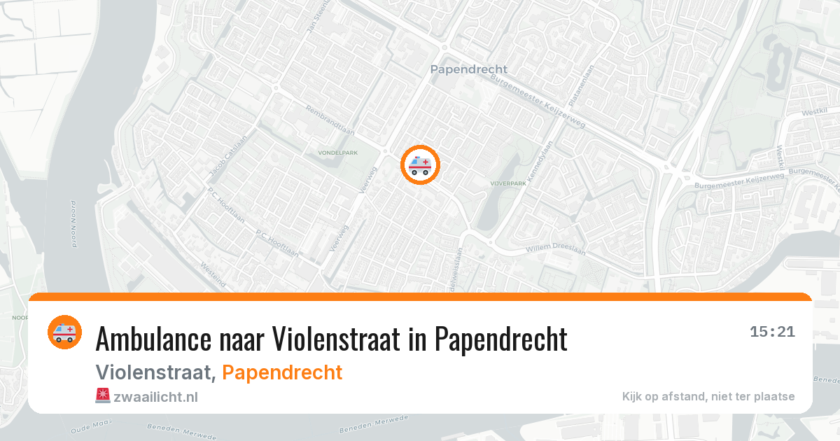 Ambulance naar Violenstraat in Papendrecht — 27 mei 2026