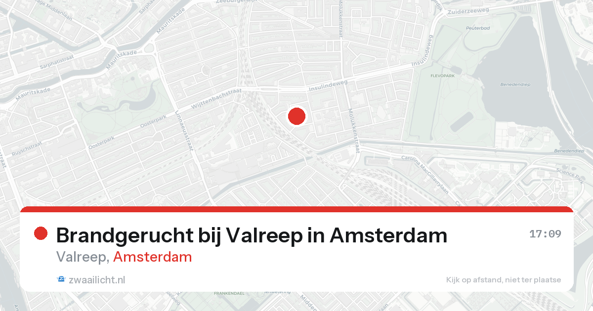 Brandgerucht bij Valreep in Amsterdam — 31 jan 2026