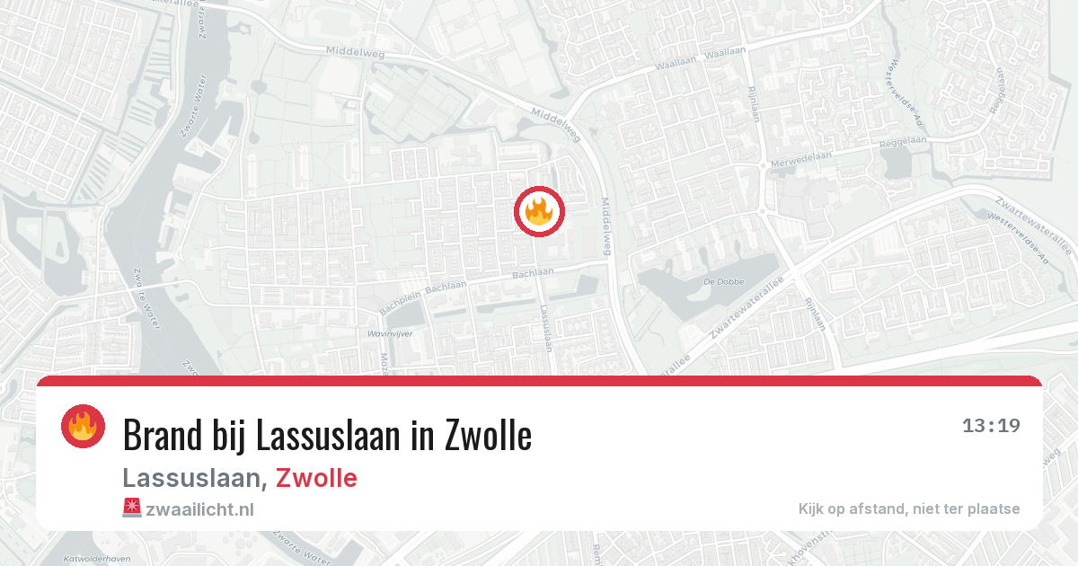 Brand bij Lassuslaan in Zwolle — 28 mrt 2026
