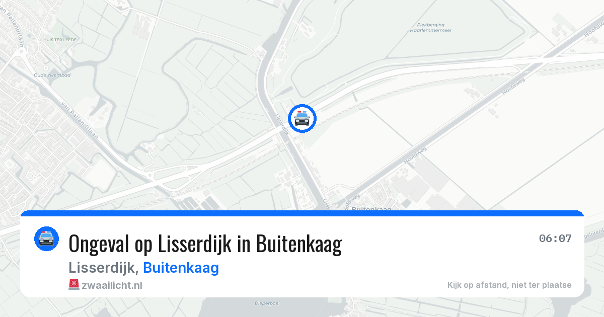 Ongeval op Lisserdijk in Buitenkaag — 23 jun 2026