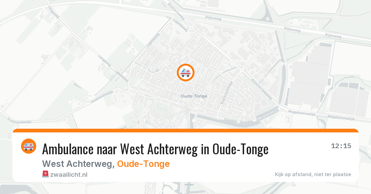 Ambulance naar West Achterweg in Oude-Tonge — 6 mei 2026