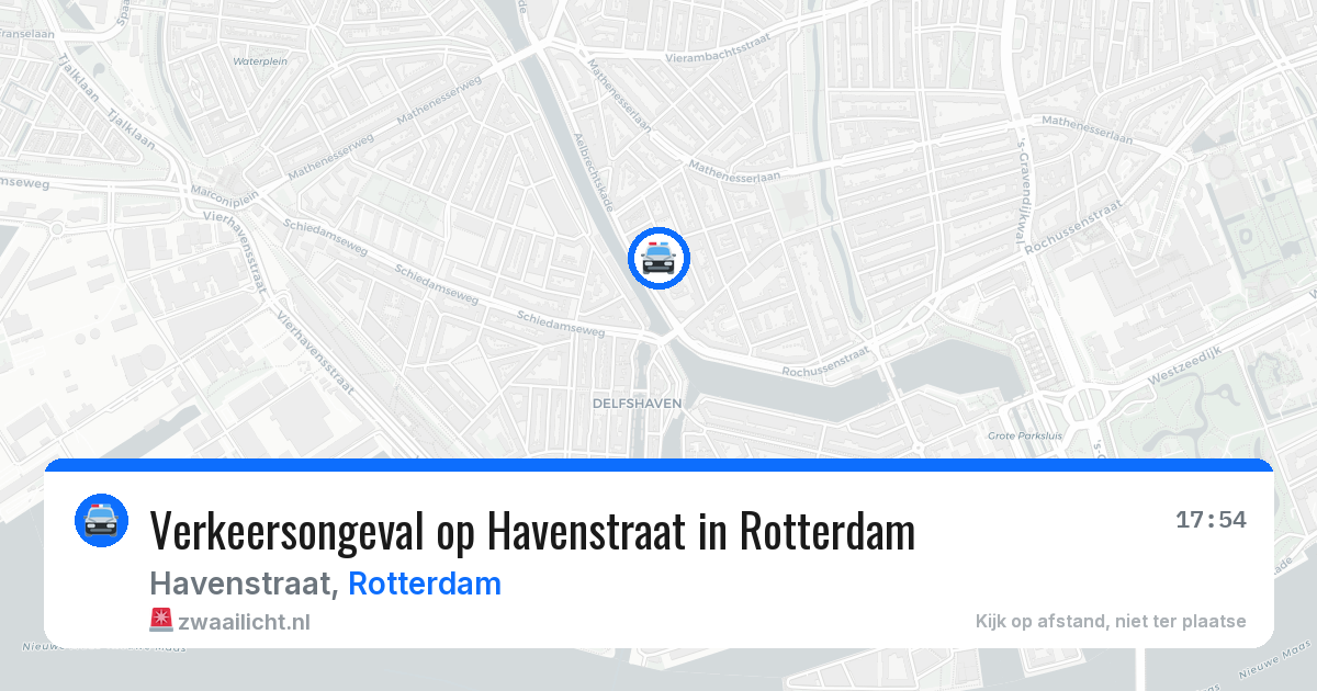 Verkeersongeval op Havenstraat in Rotterdam — 21 jul 2026