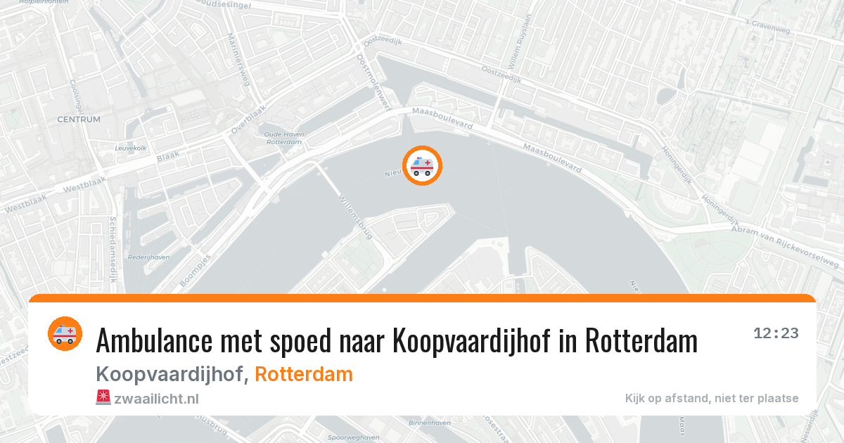 Ambulance met spoed naar Koopvaardijhof in Rotterdam — 2 aug 2026