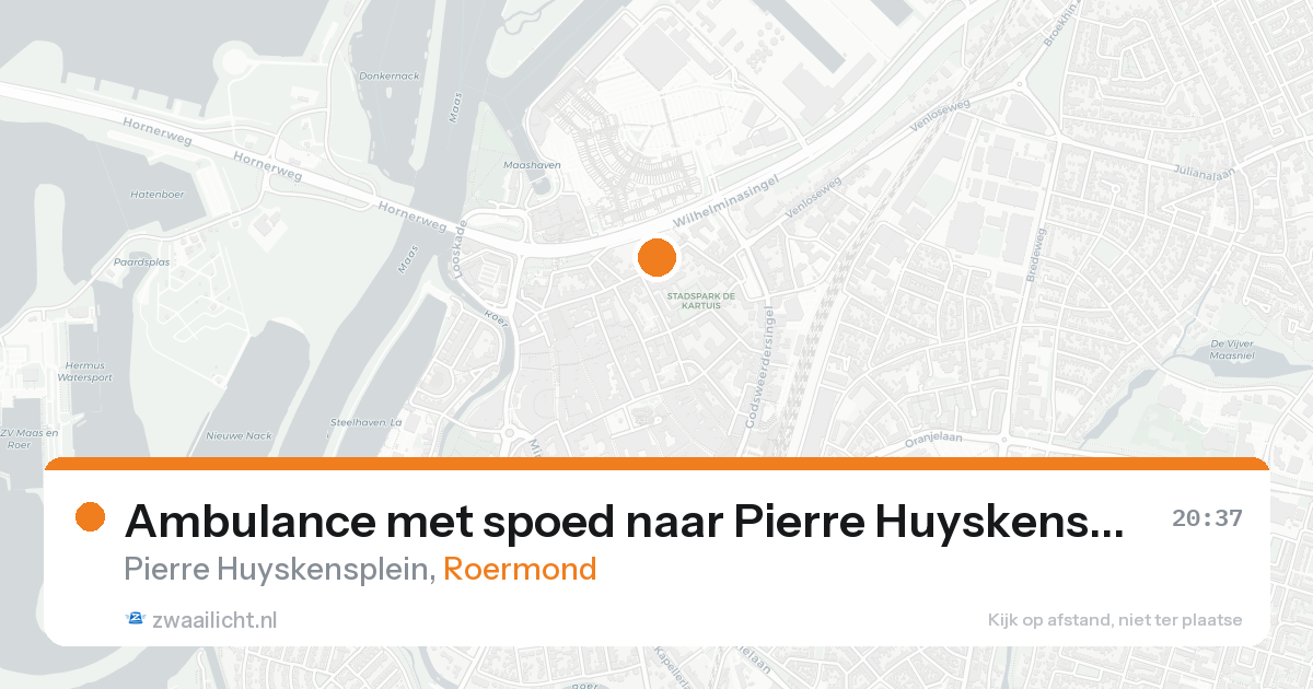 Ambulance met spoed naar Pierre Huyskensplein in Roermond — 31 jan 2026