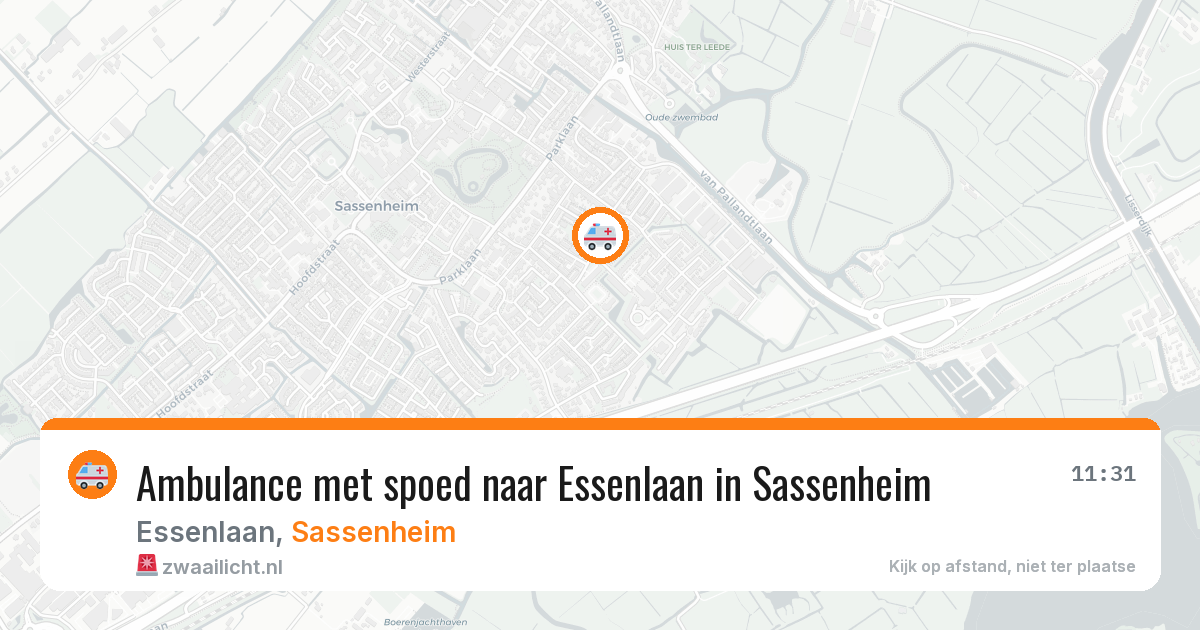 Ambulance met spoed naar Essenlaan in Sassenheim — 19 mei 2026