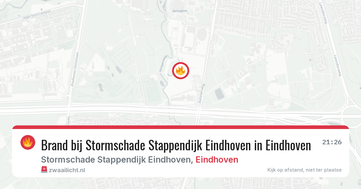 Brand bij Stormschade Stappendijk Eindhoven in Eindhoven — 28 mei 2026