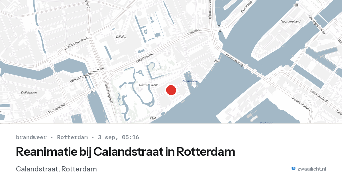 Reanimatie bij Calandstraat in Rotterdam — 3 sep 2026