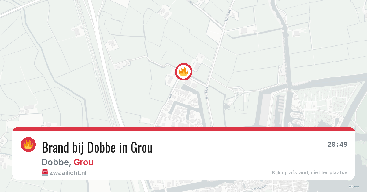 Brand bij Dobbe in Grou — 22 jun 2026