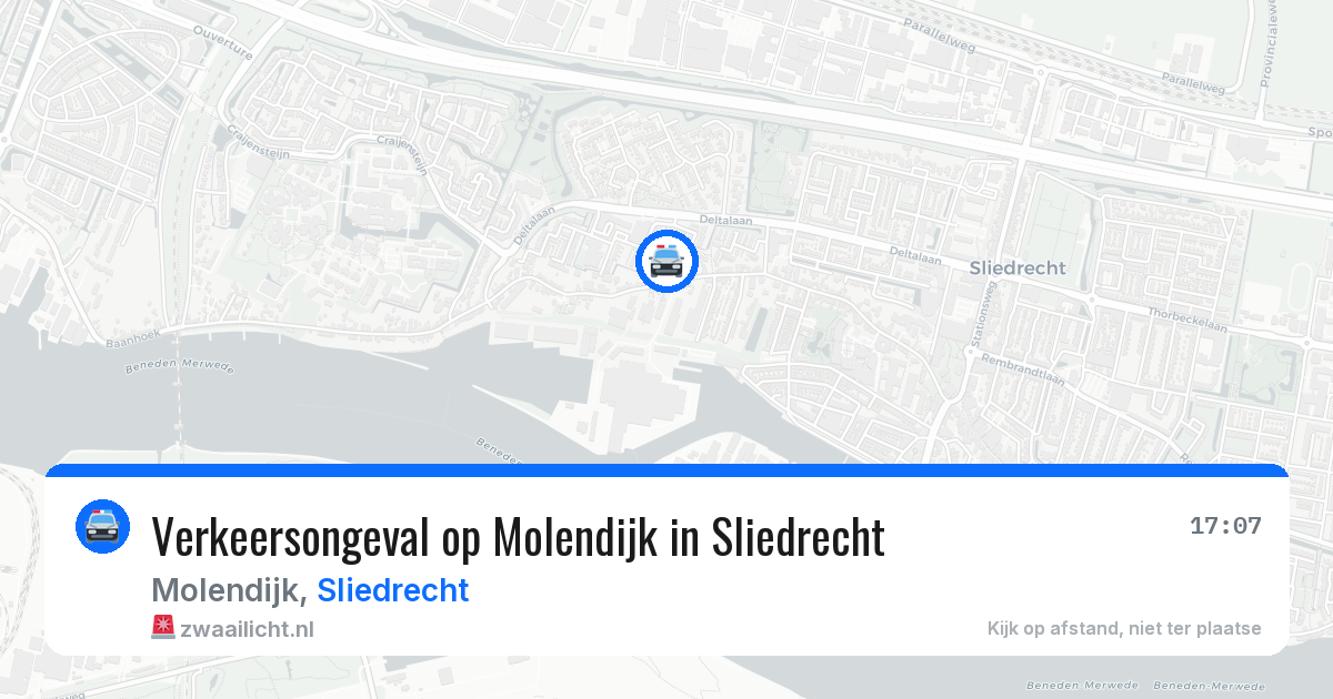 Verkeersongeval op Molendijk in Sliedrecht — 30 mrt 2026