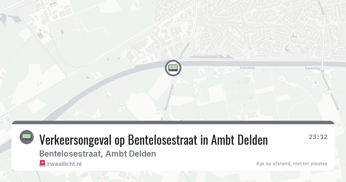 Verkeersongeval op Bentelosestraat in Ambt Delden — 3 jul 2026