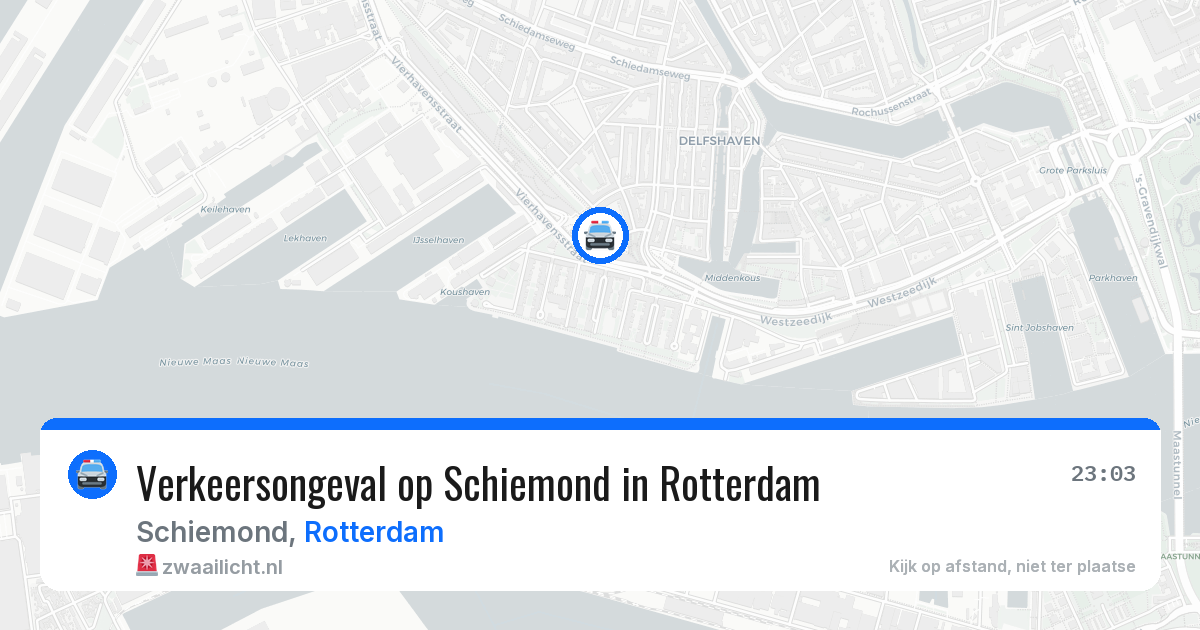Verkeersongeval op Schiemond in Rotterdam — 4 jul 2026
