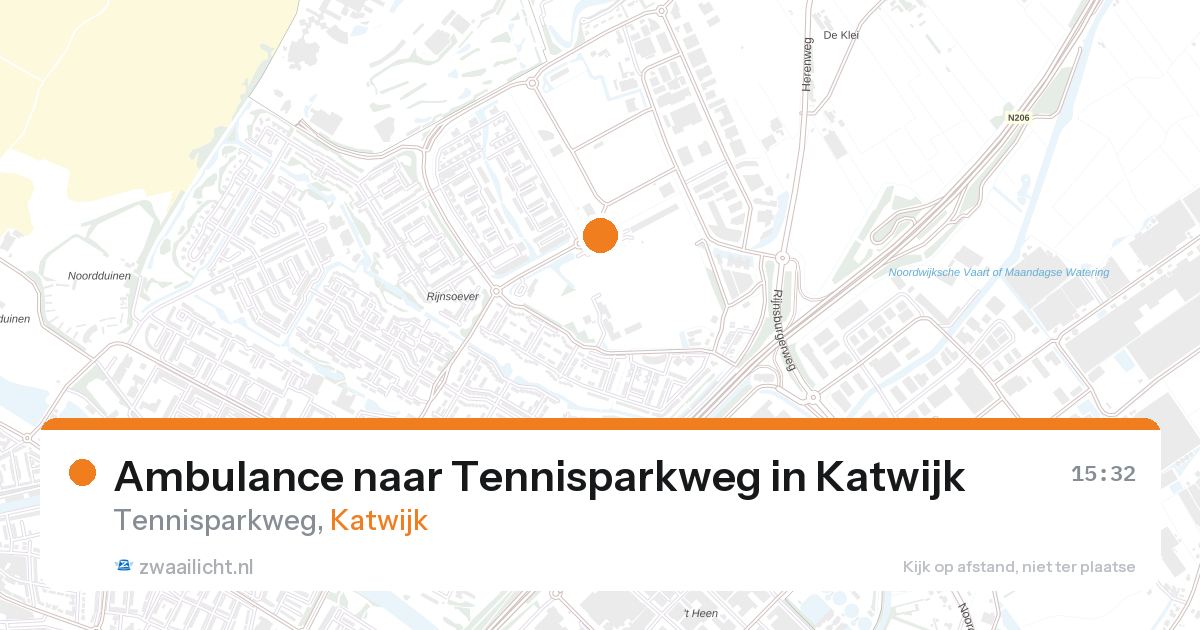 Ambulance naar Tennisparkweg in Katwijk — 21 mrt 2026
