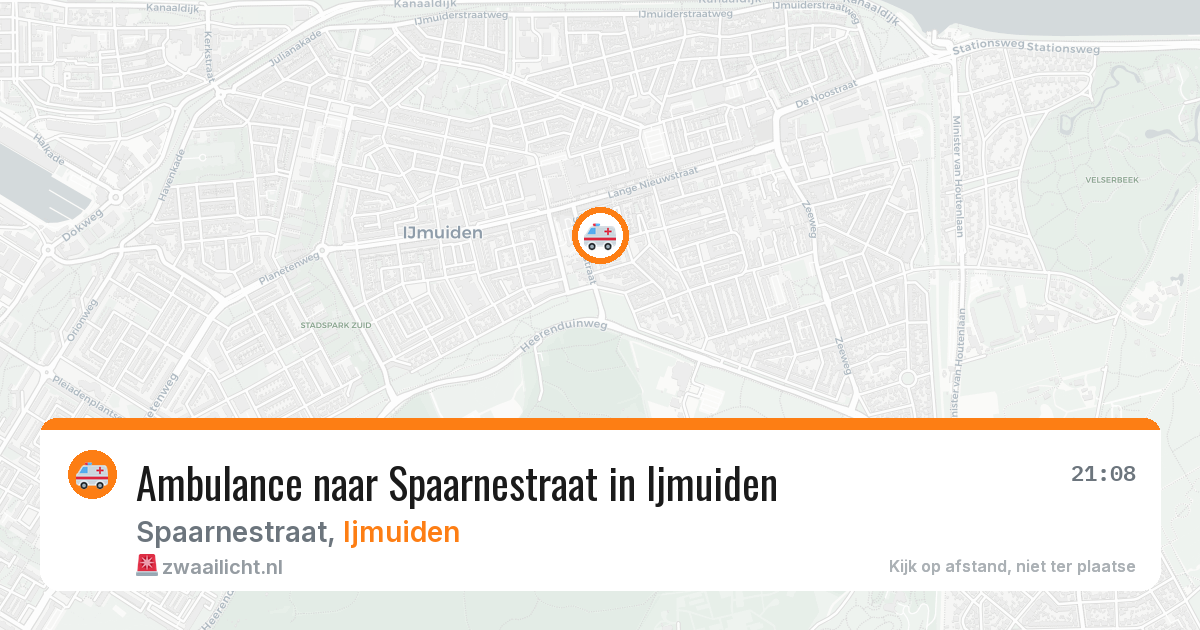 Ambulance naar Spaarnestraat in Ijmuiden — 16 mei 2026