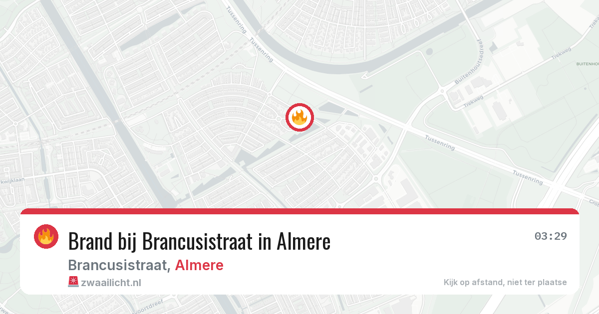 Brand bij Brancusistraat in Almere — 13 feb 2026