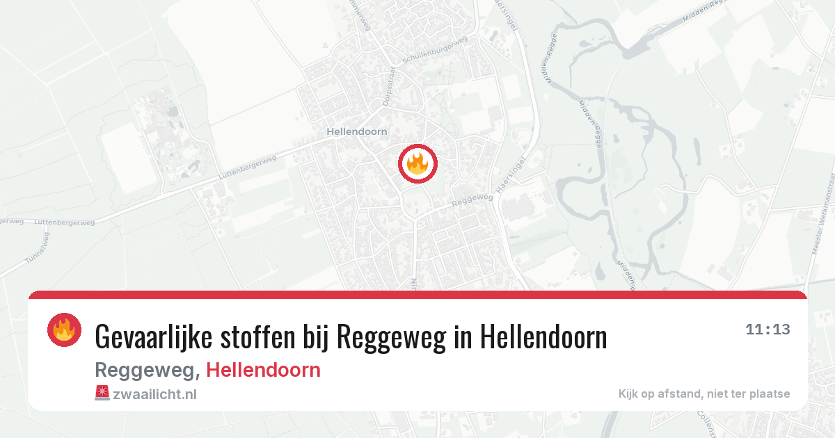 Gevaarlijke stoffen bij Reggeweg in Hellendoorn — 28 jul 2026