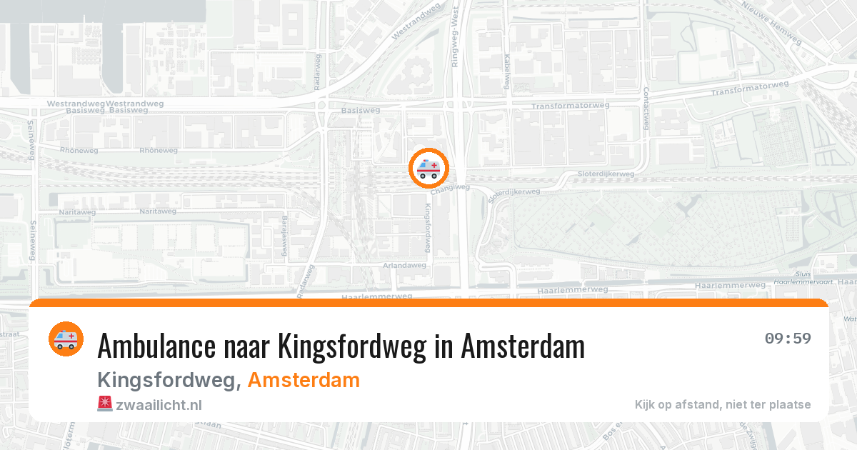 Ambulance naar Kingsfordweg in Amsterdam — 17 mei 2026