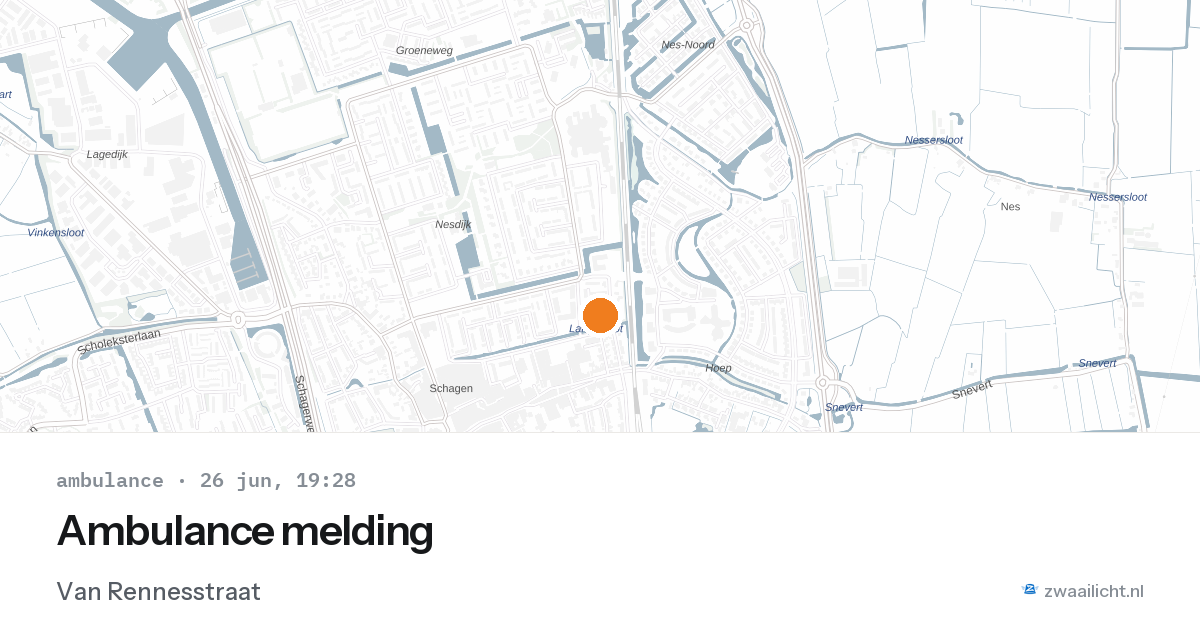 Ambulance melding — 26 jun 2026