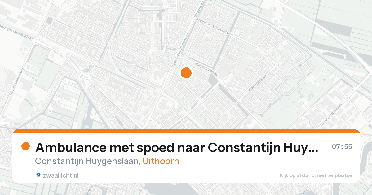 Ambulance met spoed naar Constantijn Huygenslaan in Uithoorn — 19 aug 2026