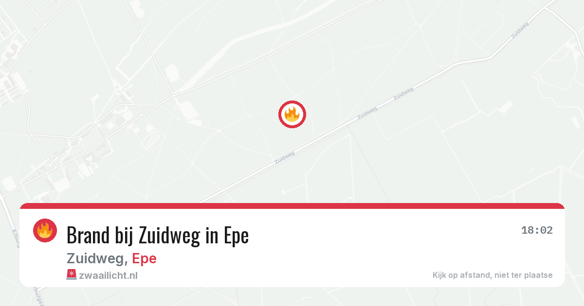 Brand bij Zuidweg in Epe — 29 mei 2026