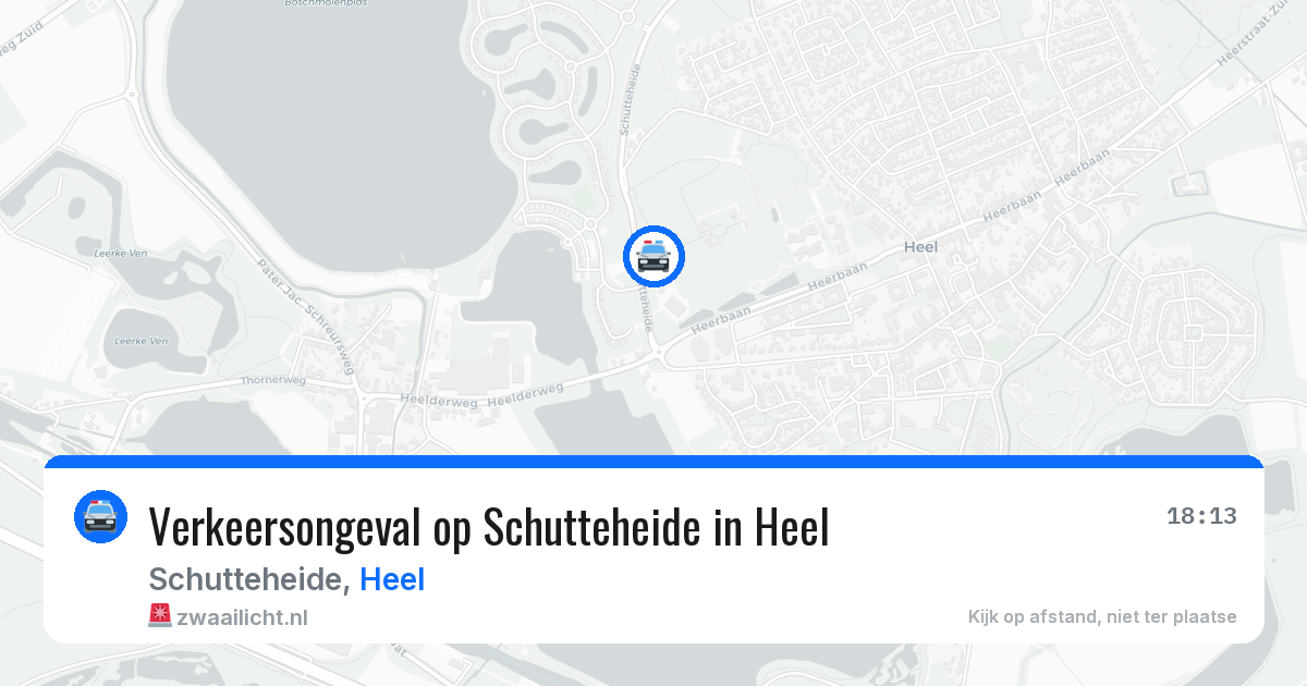 Verkeersongeval op Schutteheide in Heel — 28 mrt 2026
