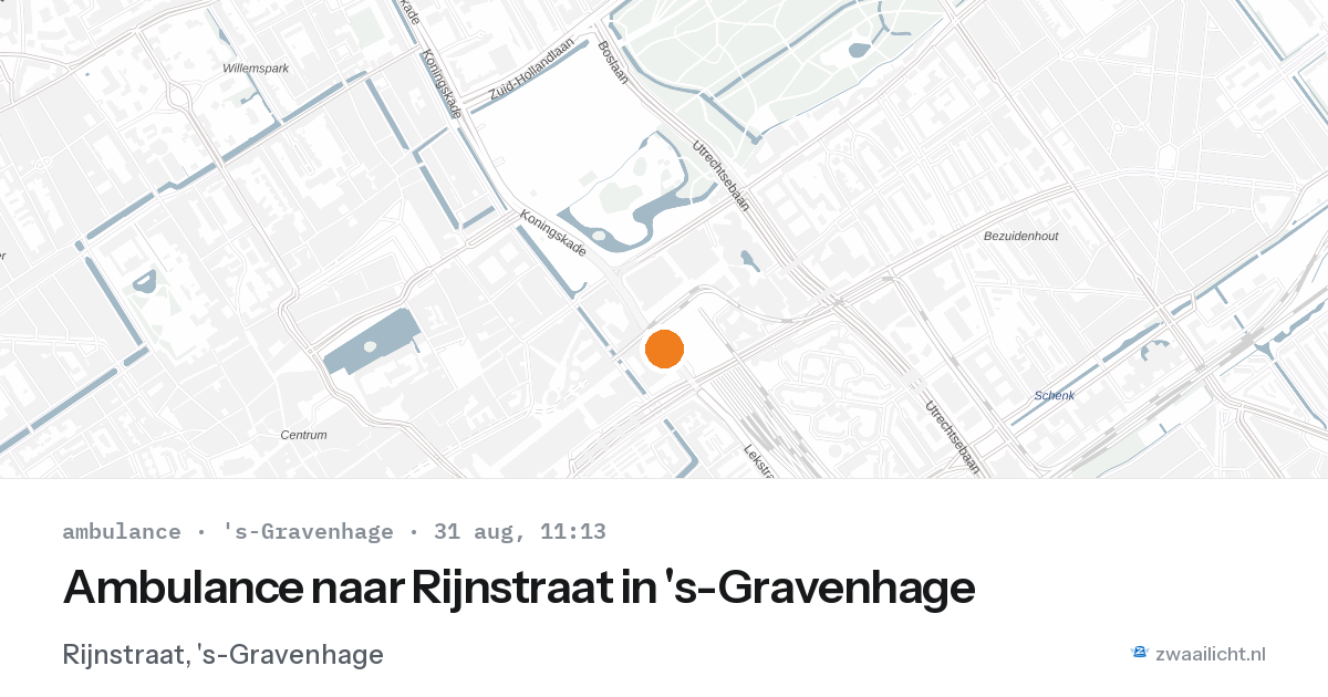 Ambulance naar Rijnstraat in 's-Gravenhage — 31 aug 2026