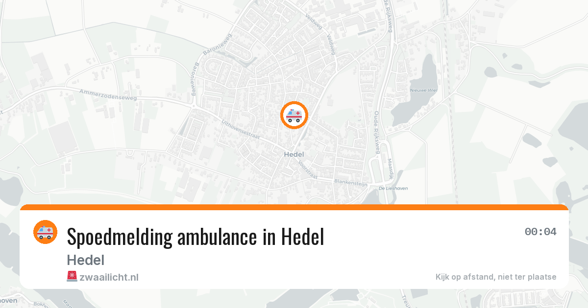 Spoedmelding ambulance in Hedel — 13 mei 2026
