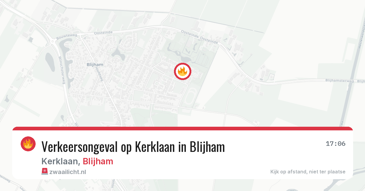 Verkeersongeval op Kerklaan in Blijham — 6 jun 2026