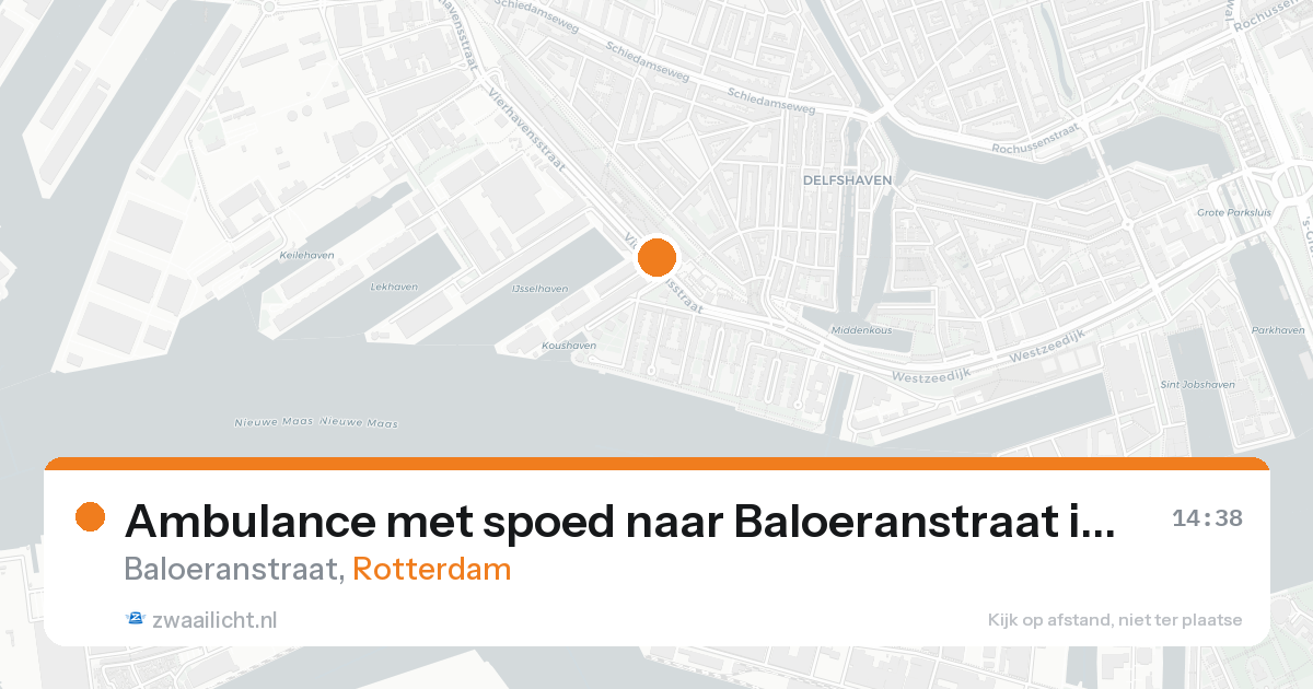 Ambulance met spoed naar Baloeranstraat in Rotterdam — 25 aug 2026