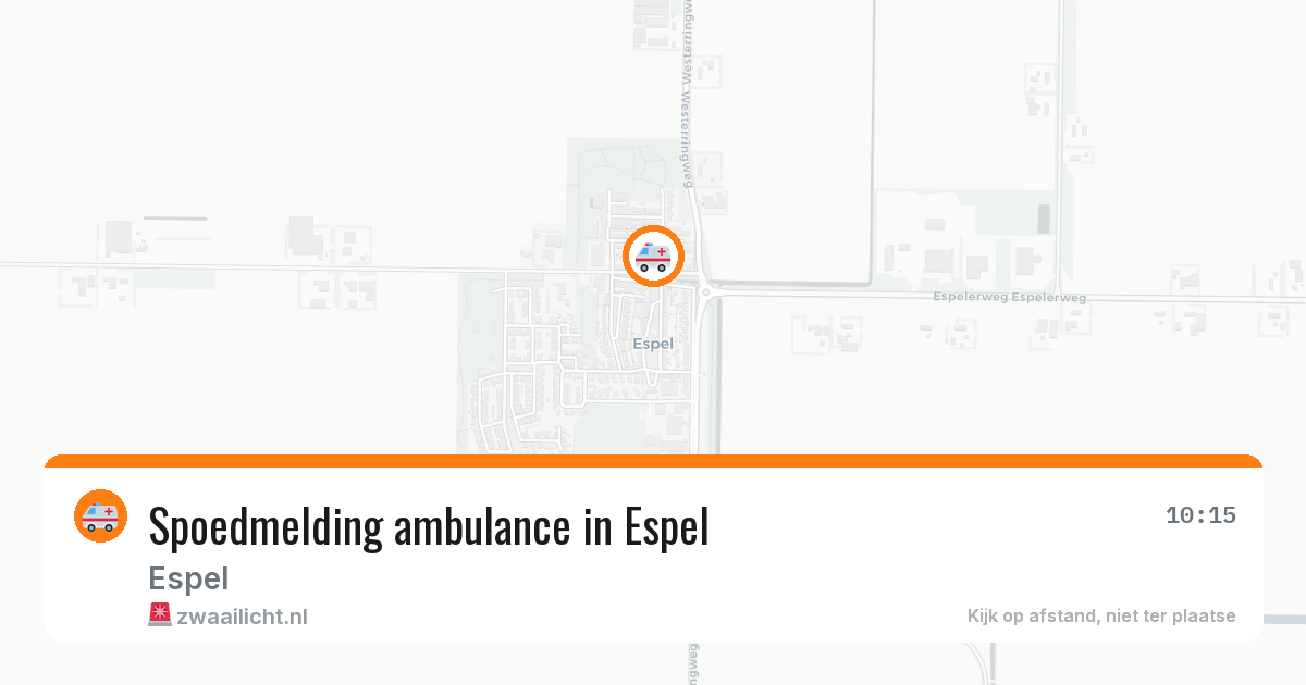 Spoedmelding ambulance in Espel — 7 apr 2026
