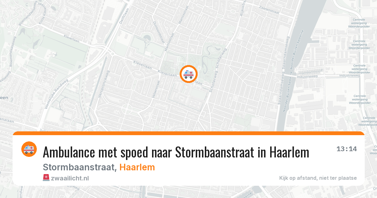 Ambulance met spoed naar Stormbaanstraat in Haarlem — 1 jul 2026