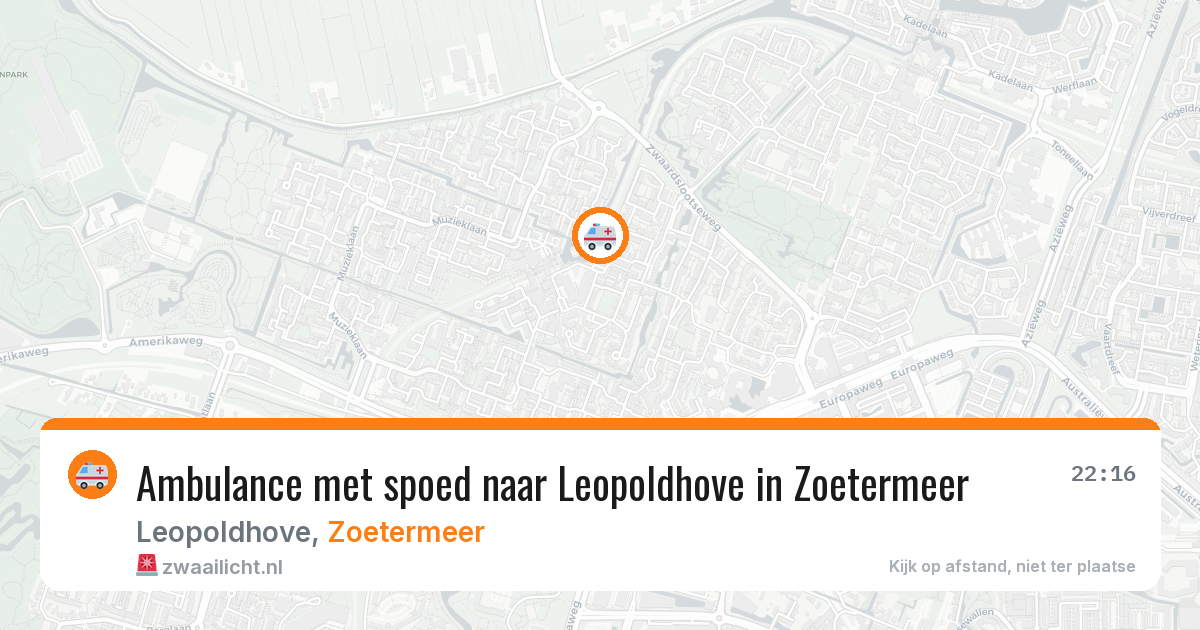 Ambulance met spoed naar Leopoldhove in Zoetermeer — 26 mrt 2026