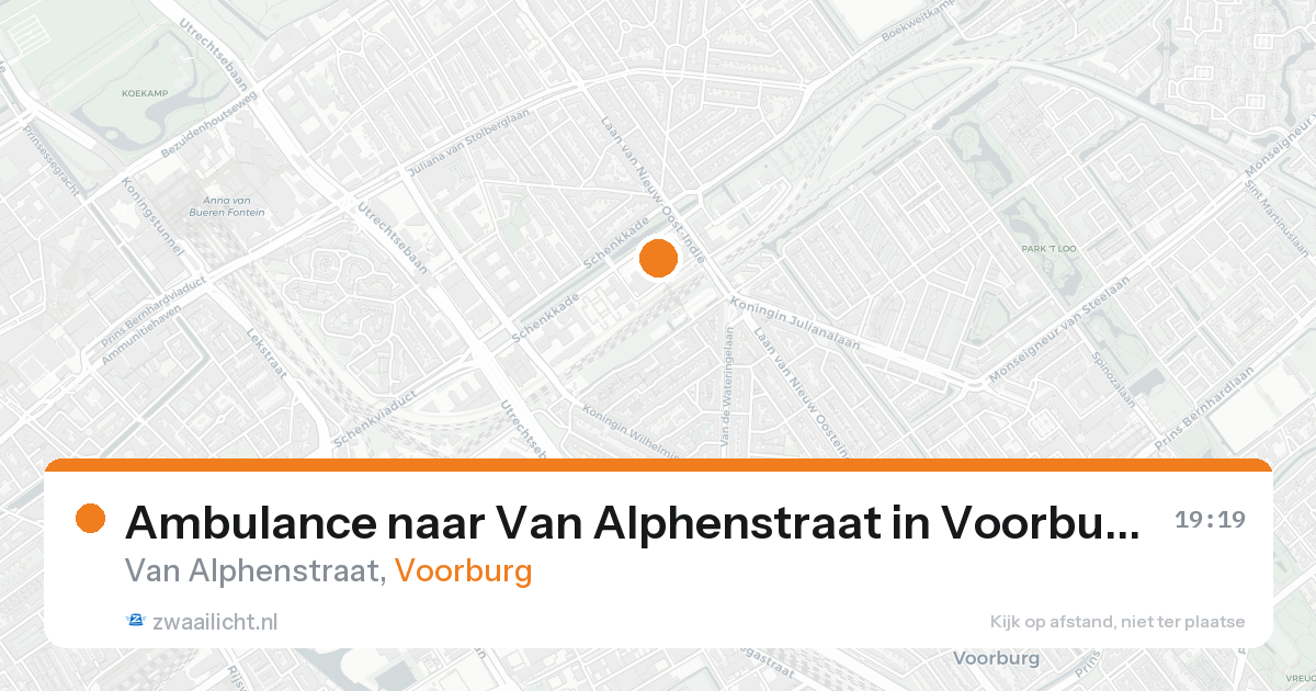 Ambulance naar Van Alphenstraat in Voorburg — 22 aug 2026