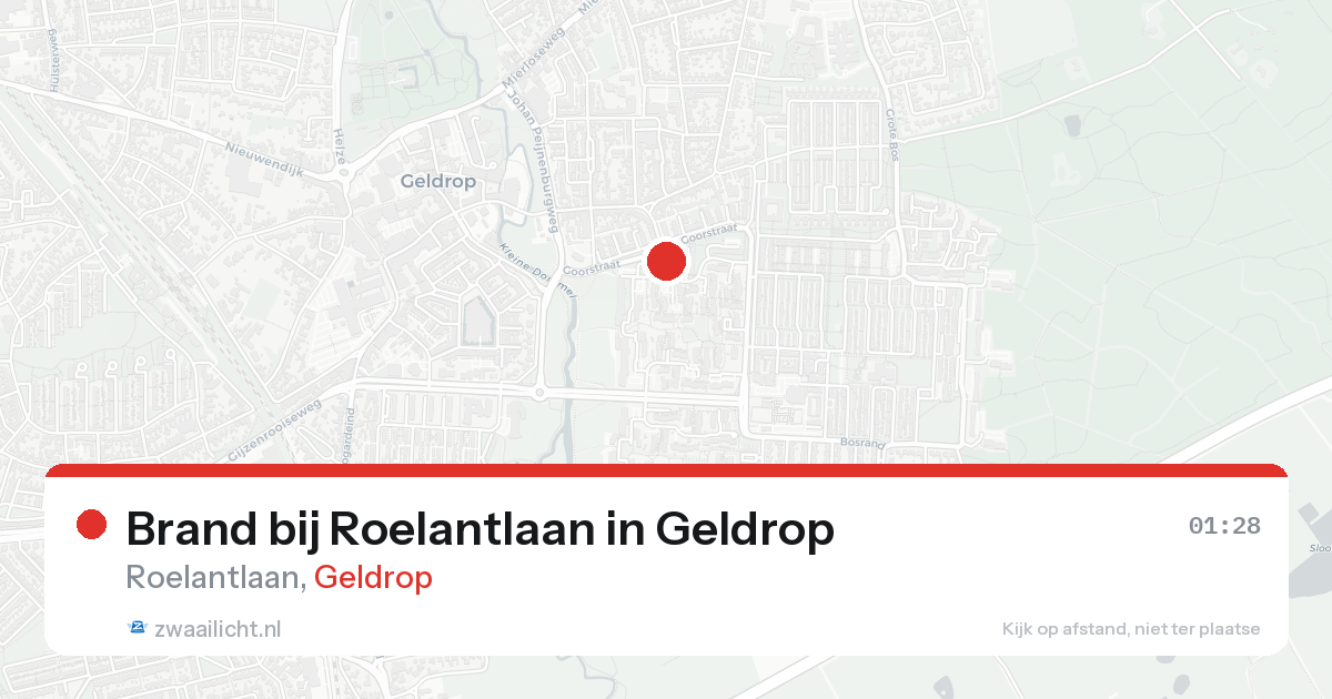 Brand bij Roelantlaan in Geldrop — 14 mei 2026