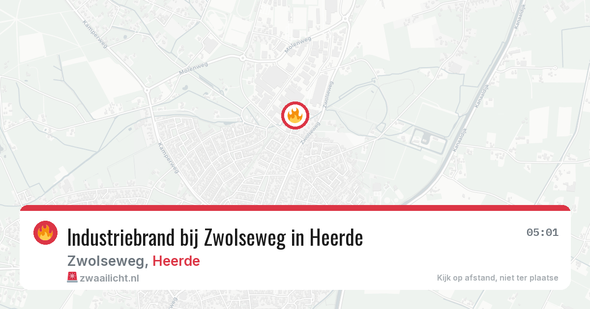 Industriebrand bij Zwolseweg in Heerde — 6 mei 2026