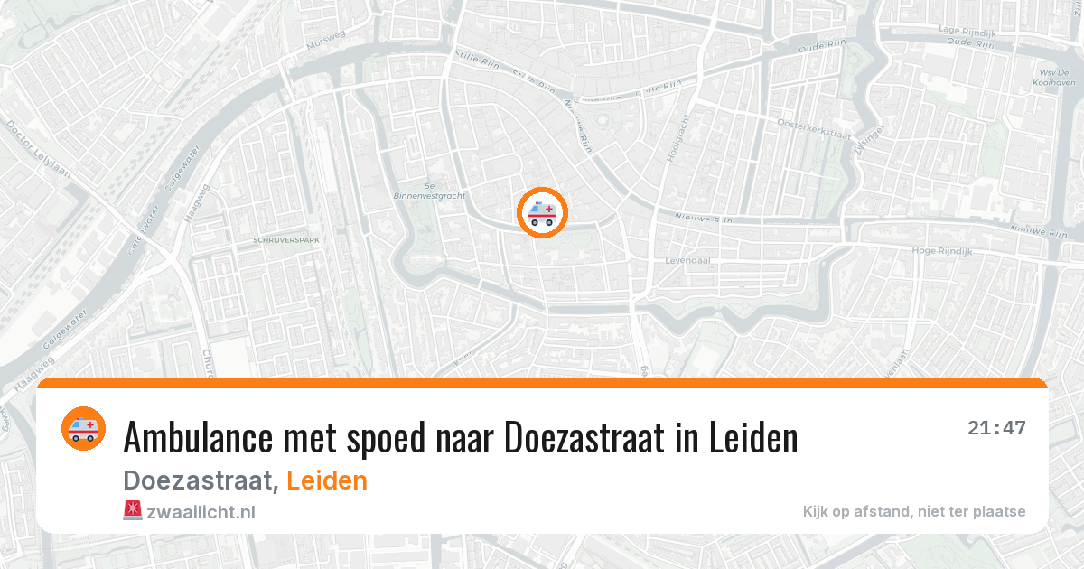 Ambulance met spoed naar Doezastraat in Leiden — 8 feb 2026