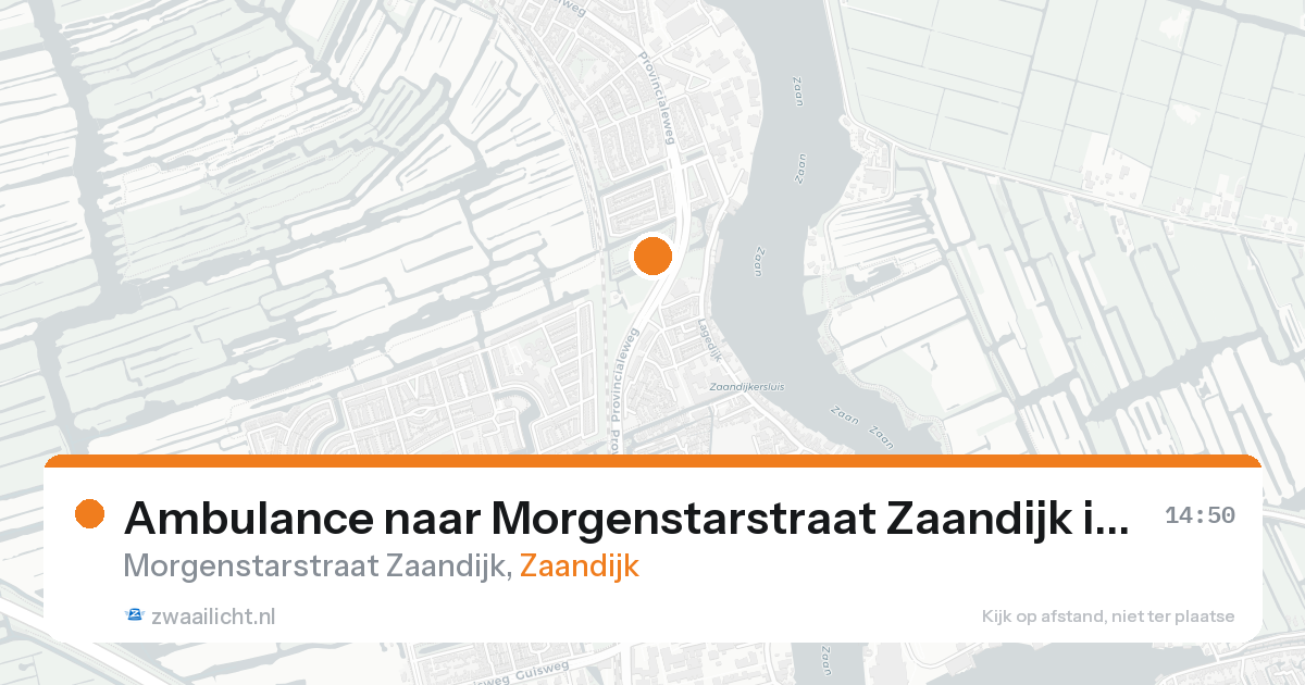 Ambulance naar Morgenstarstraat Zaandijk in Zaandijk — 29 mei 2026