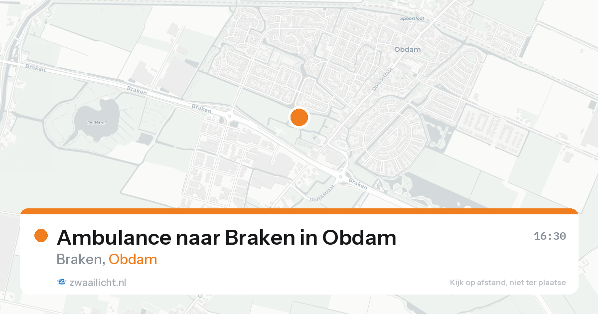Ambulance naar Braken in Obdam — 18 aug 2026