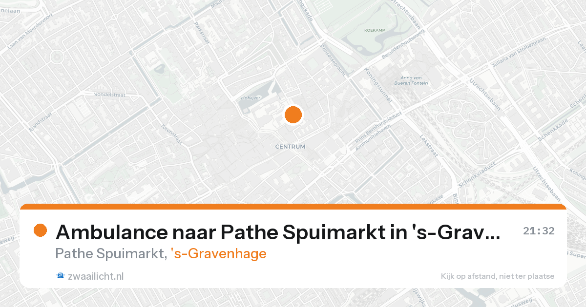 Ambulance naar Pathe Spuimarkt in 's-Gravenhage — 31 jan 2026